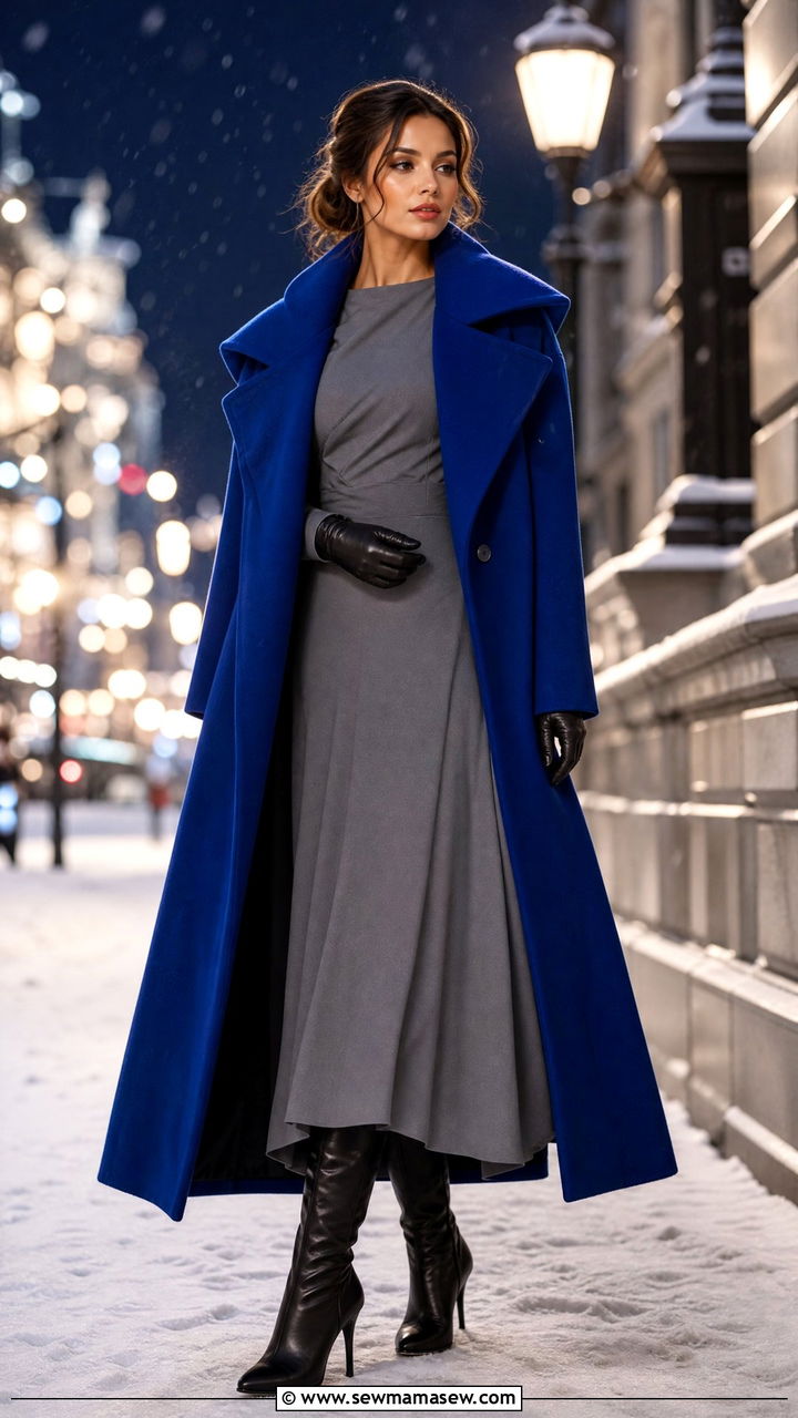 Maxi Dress With Statement Coat - 35 how to style maxi dress