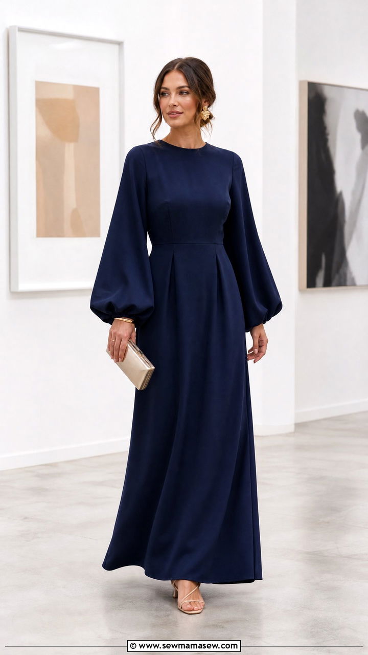 Maxi Dress With Statement Sleeves Outfit - 35 maxi dress outfits ideas