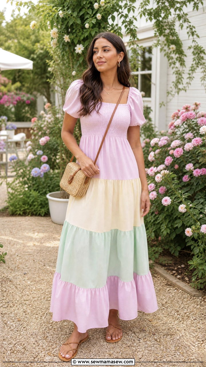 Maxi Dress With Strappy Flat Sandals - 35 how to style maxi dress