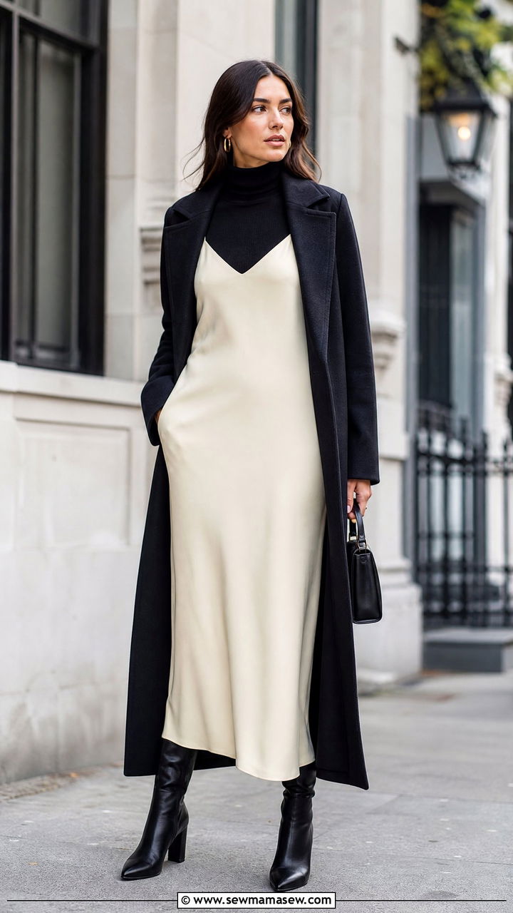 Maxi Dress With Turtleneck Underneath - 35 how to style maxi dress