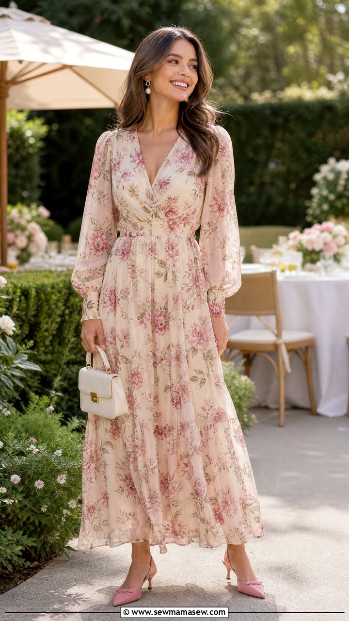 Maxi Dress with Kitten Heels Outfit - 35 maxi dress outfits inspo