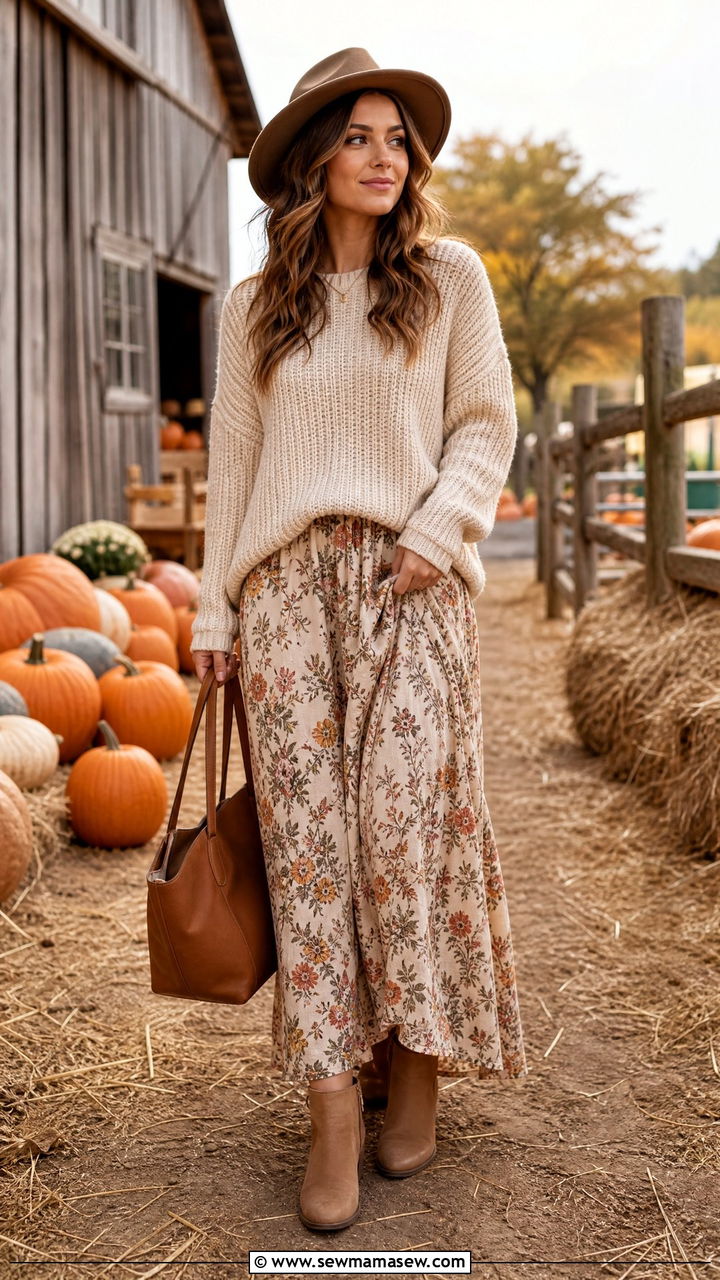 Maxi Dress with Knit Sweater Outfit - 35 maxi dress outfits inspo