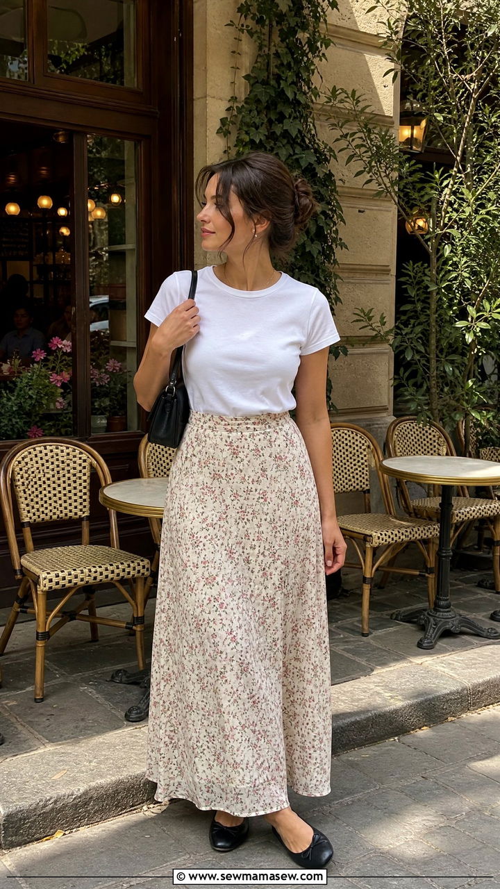 Maxi Skirt And Ballet Flats - 35 maxi skirt outfits inspo