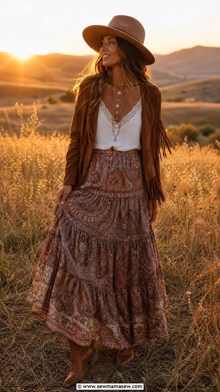 Maxi Skirt Boho Outfit - 35 maxi skirt outfit ideas for women