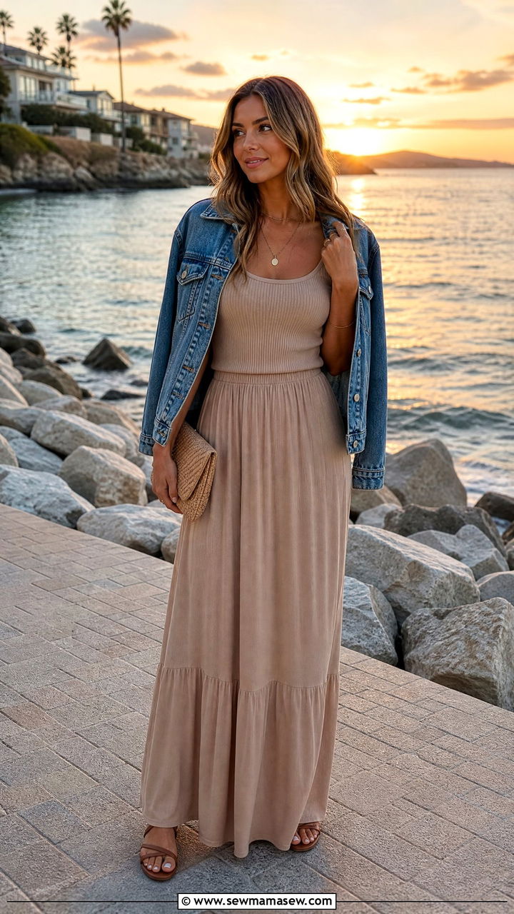 Maxi Skirt Matching Set for Date - 30 Matching set outfit ideas for date casual