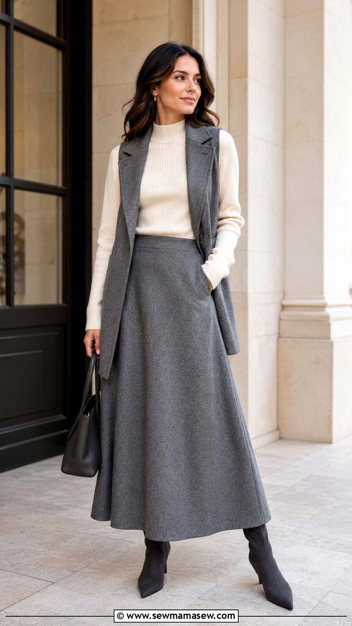 Maxi Skirt With Sock Boots Outfit - 30 Maxi skirt outfit ideas with boots