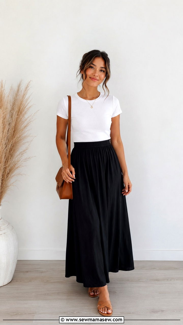 Maxi Skirt with Tucked In Top Petite 53 - 20 Petite outfit ideas 5'3