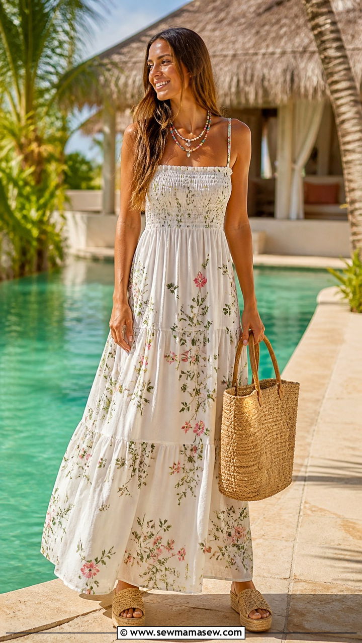 Maxi dress and platform sandals outfit - 40 It girl outfit ideas