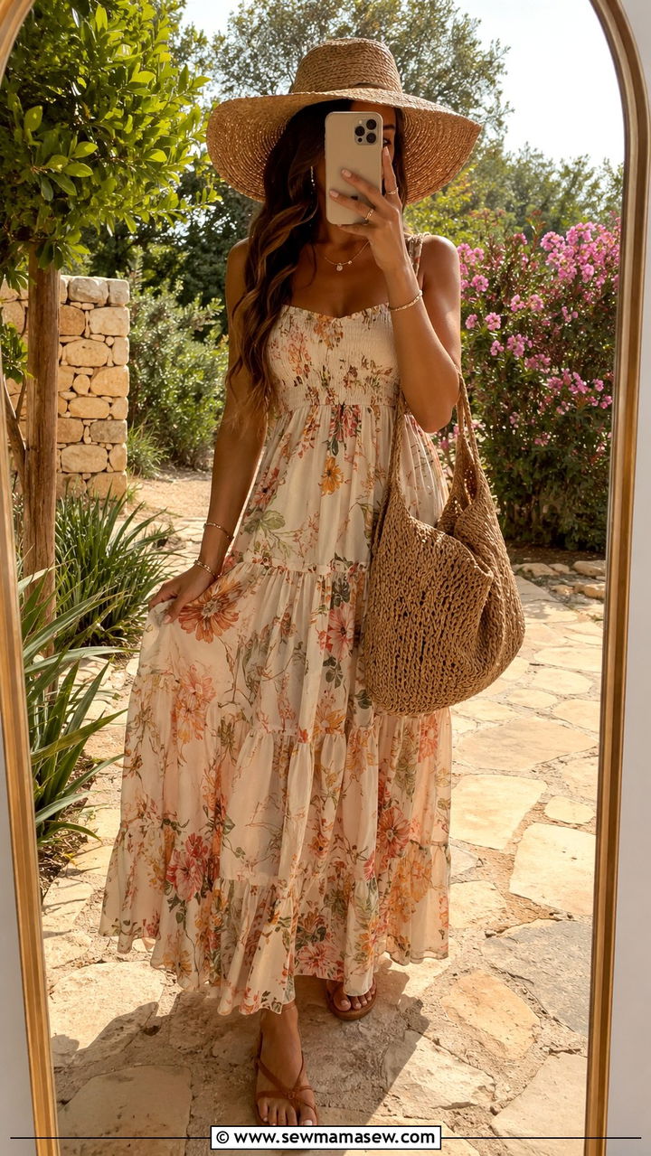 Maxi dress for zoo visit - 25 Zoo outfit ideas