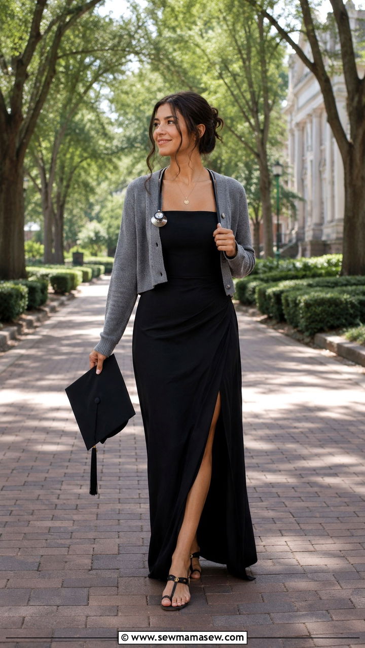 Maxi dress med school graduation outfit - 30 Med school graduation outfit ideas