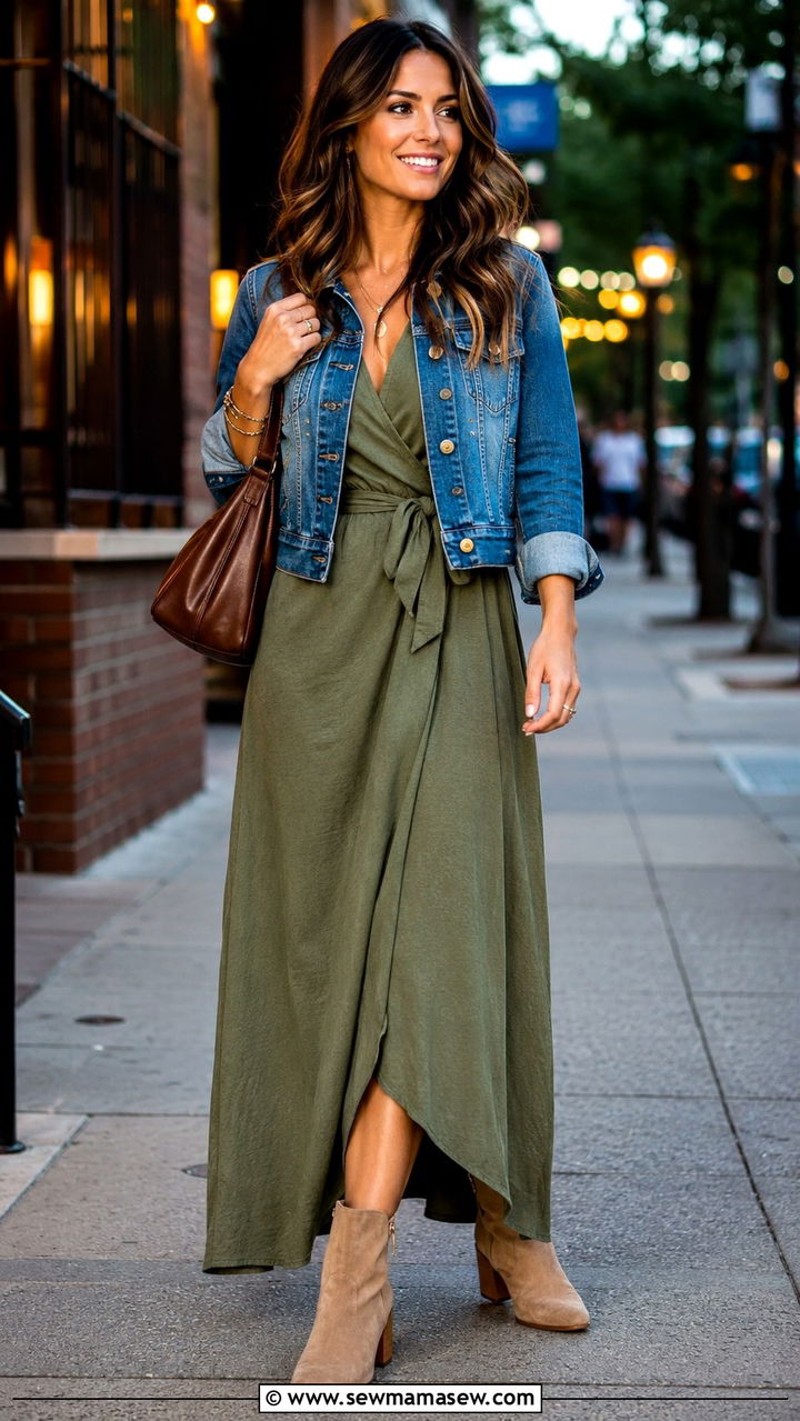 Maxi dress with ankle boots summer outfit - 30 How to style a maxi dress in summer