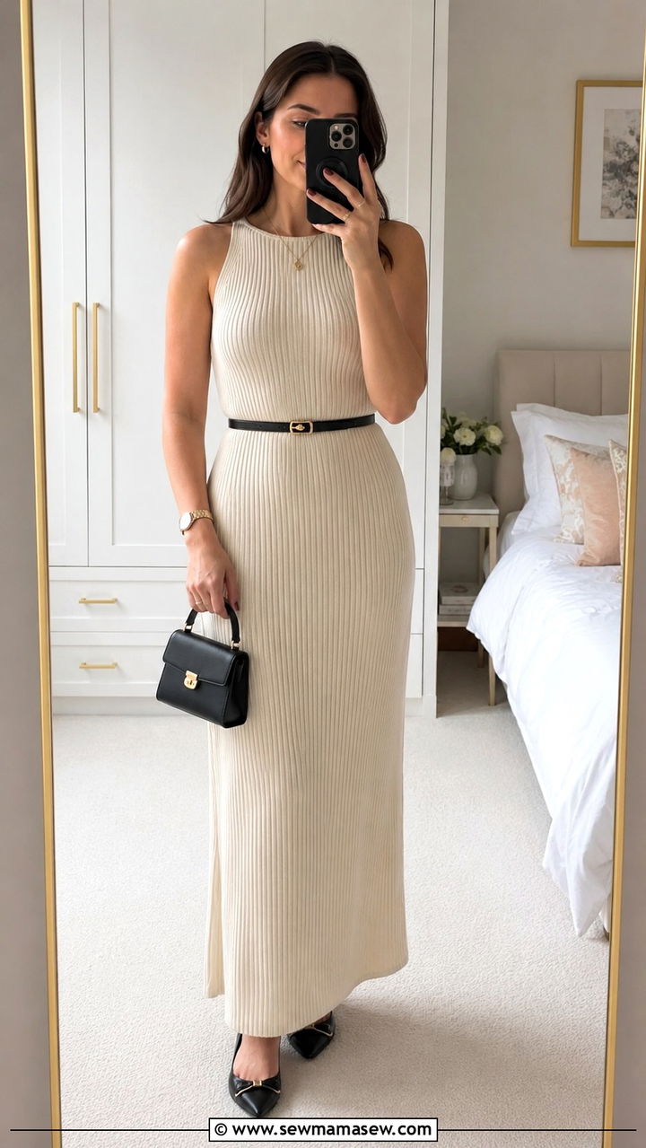 Maxi dress with ballet flats outfit - 30 How to style a maxi dress in summer