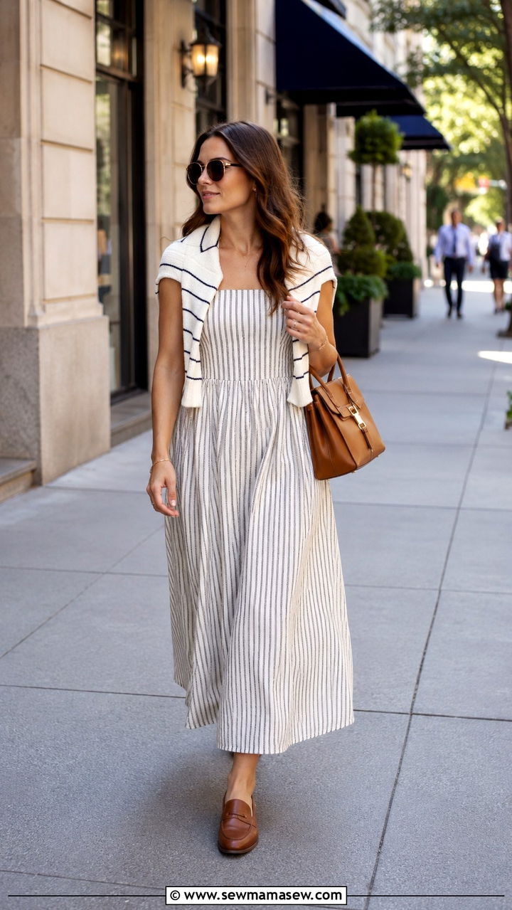 Maxi dress with loafers outfit - 30 How to style a maxi dress in summer