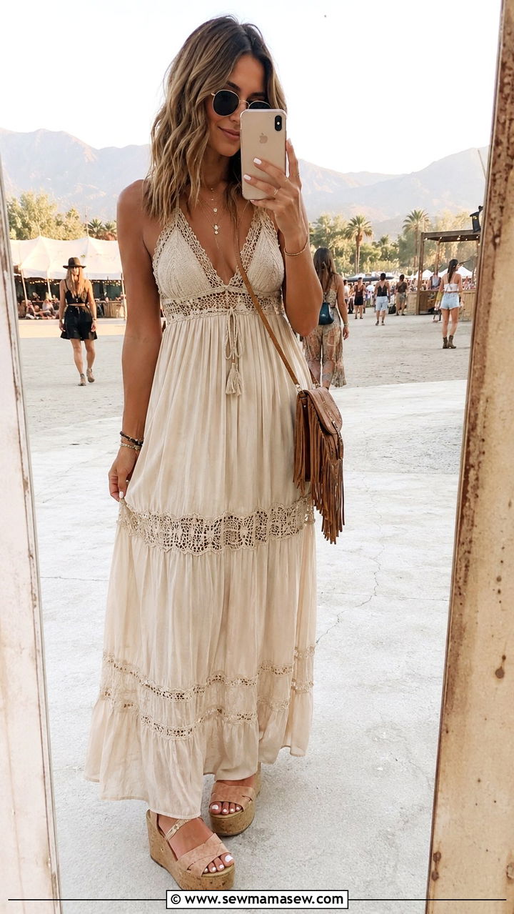 Maxi dress with platform wedges outfit - 30 How to style a maxi dress in summer