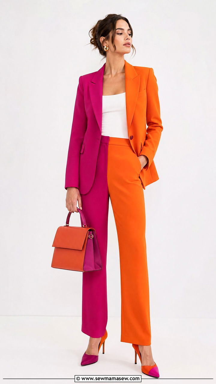 Maximalist Color Block Blazer Outfit - 25 maximalist outfits inspo