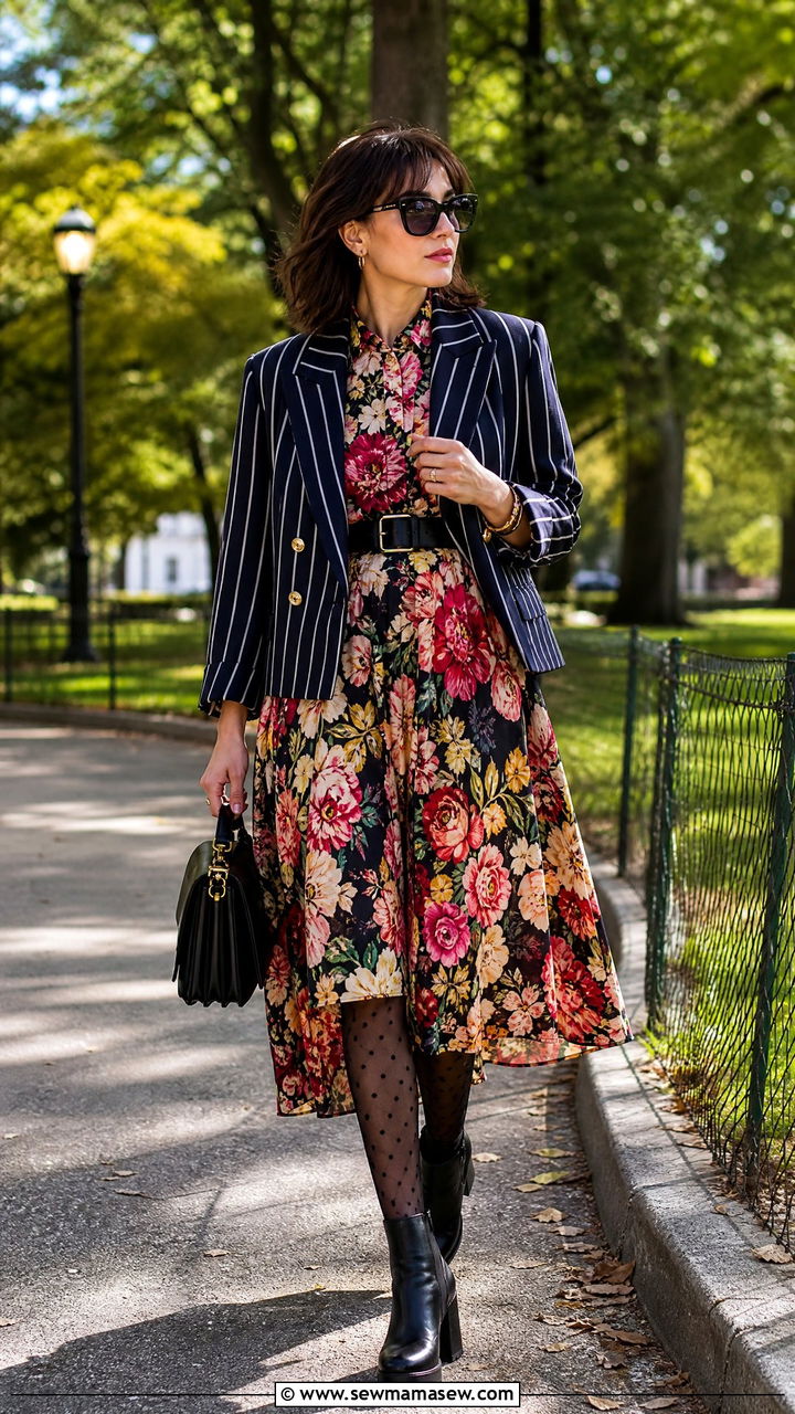 Maximalist Floral and Striped Outfit - 25 maximalist outfits inspo