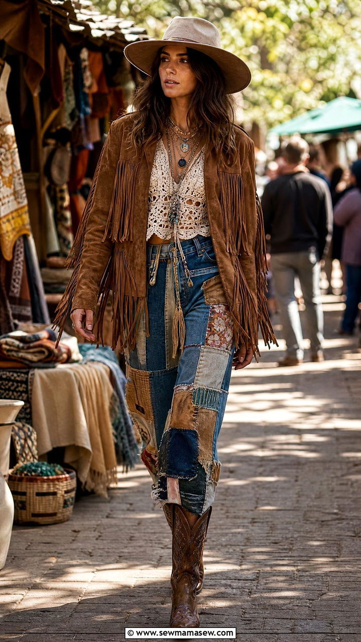 Maximalist Fringed Jacket Outfit - 25 maximalist outfits inspo