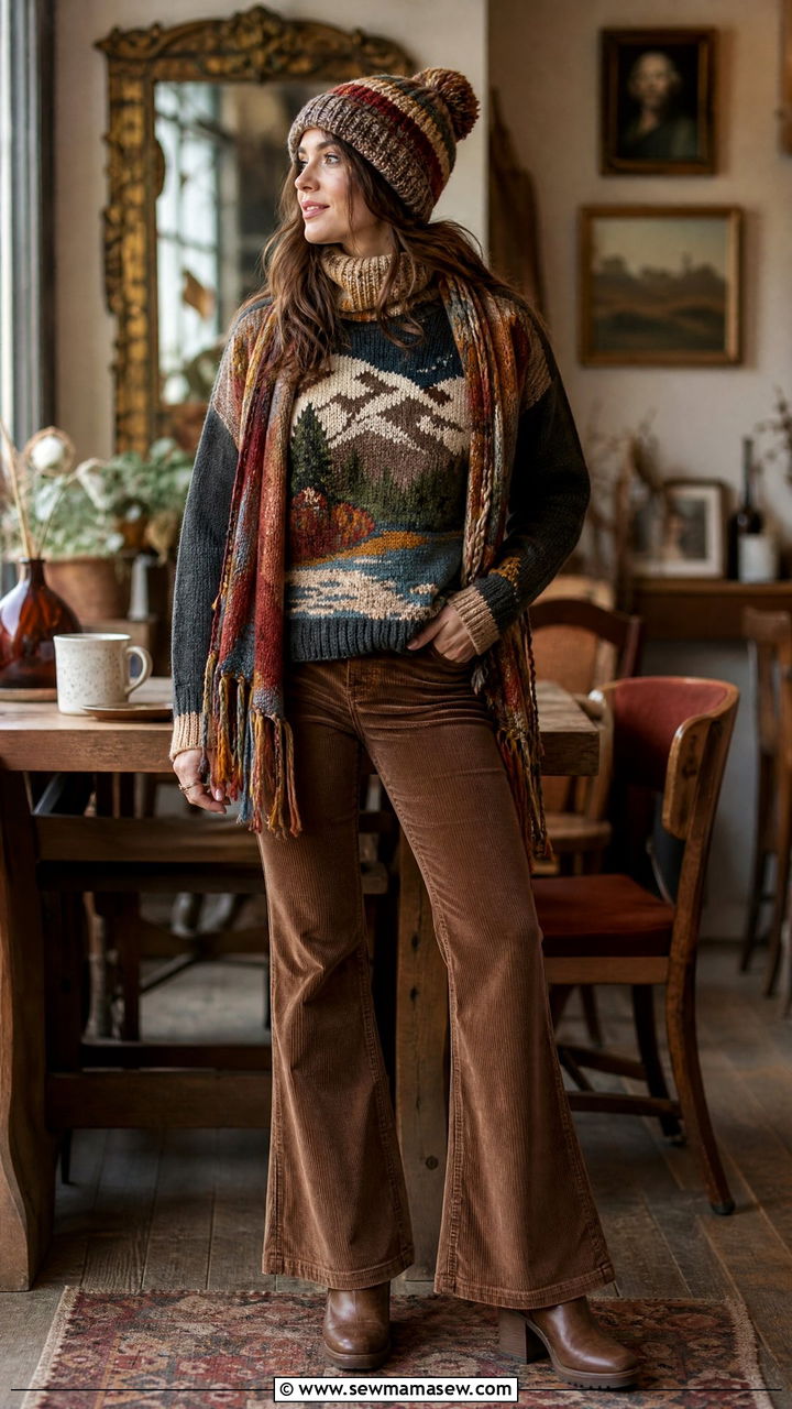 Maximalist Knit Layering Outfit - 25 maximalist outfits inspo
