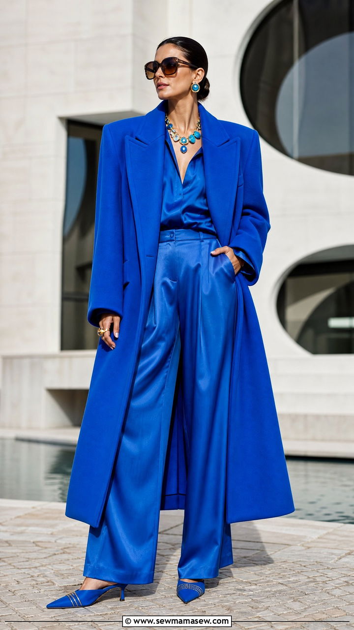 Maximalist Monochrome in Electric Blue Outfit - 35 maximalist outfits aesthetic