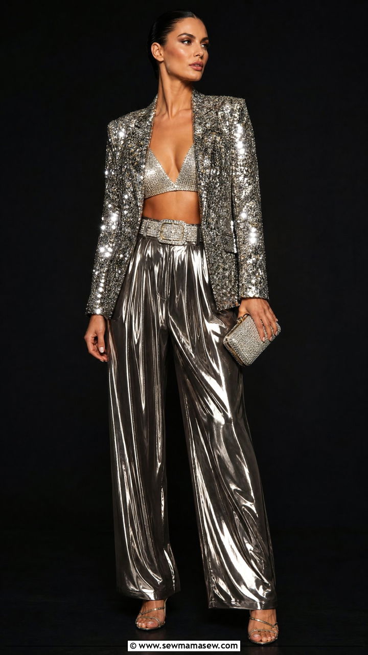 Maximalist Sequin Metallic Outfit - 25 maximalist outfits inspo