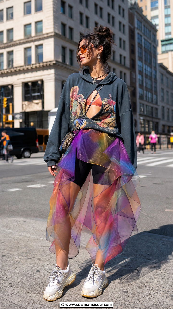Maximalist Sheer Organza Skirt Outfit - 25 maximalist outfits inspo