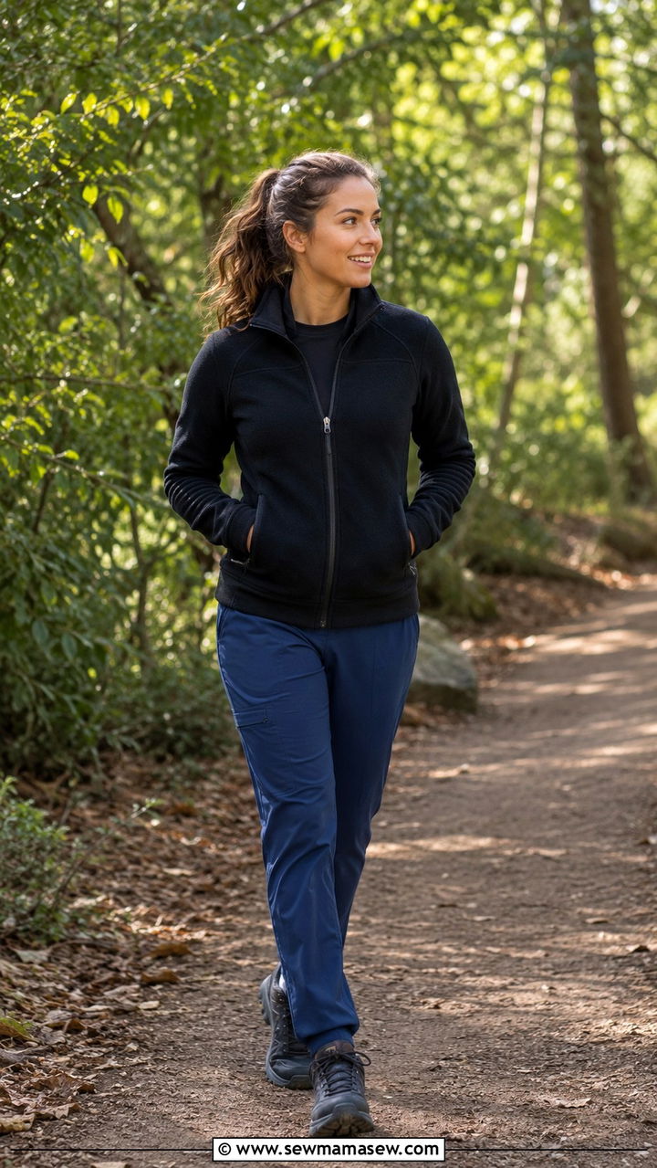 Medical Resident Outdoor Outfit With Zip Up Fleece and Scrubs - 30 Medical resident outfit ideas