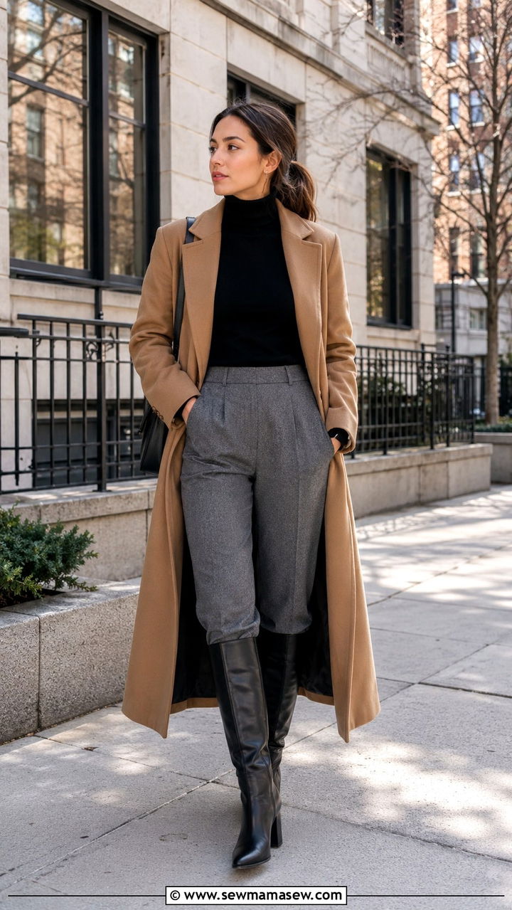 Medical Resident Winter Outfit With Turtleneck and Trousers - 30 Medical resident outfit ideas