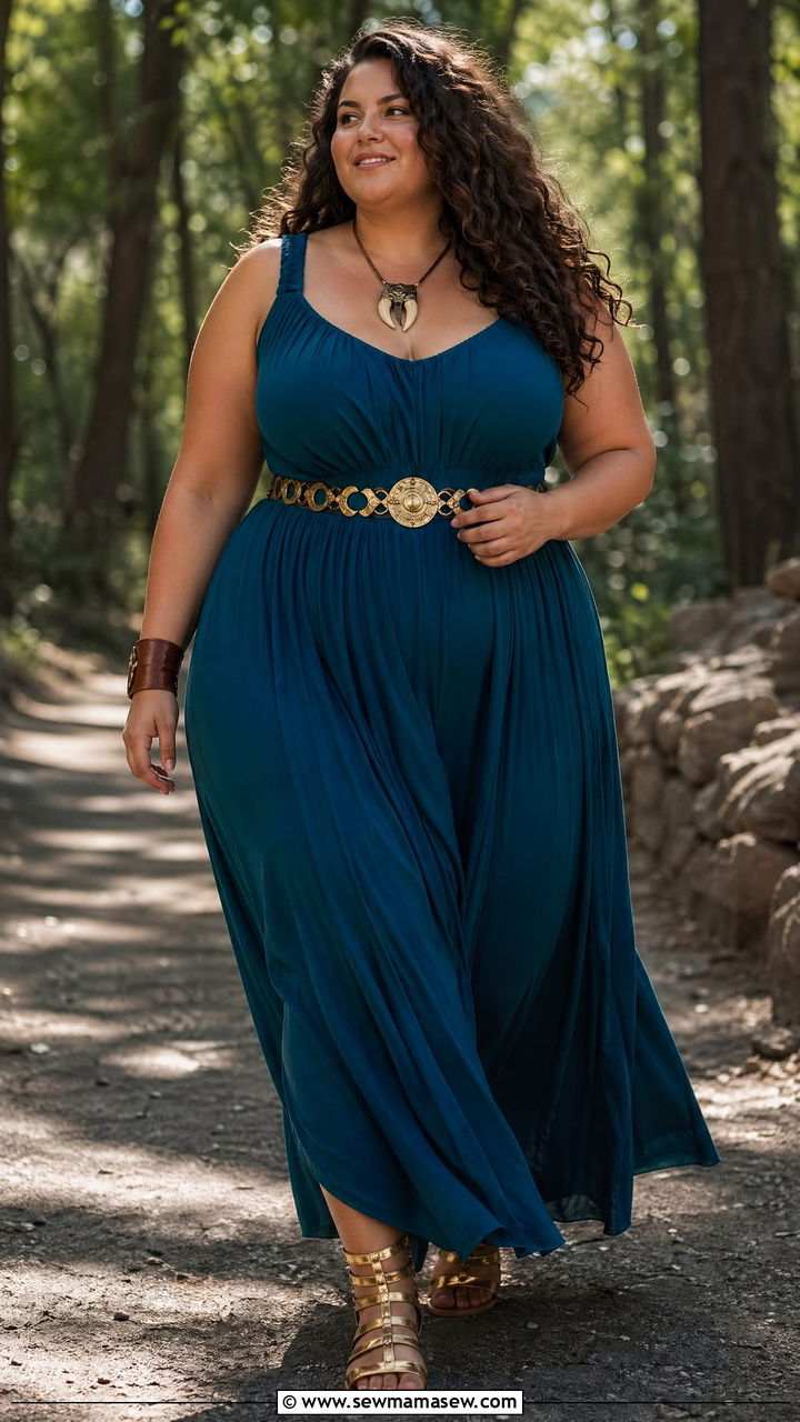 Merida Brave Dark Teal and Gold Outfit - 35 Disney outfit ideas plus size