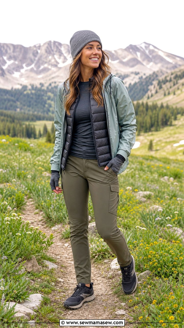 Merino Wool Base Layer with Puffer Vest Spring Outfit - 40 What to wear in Iceland
