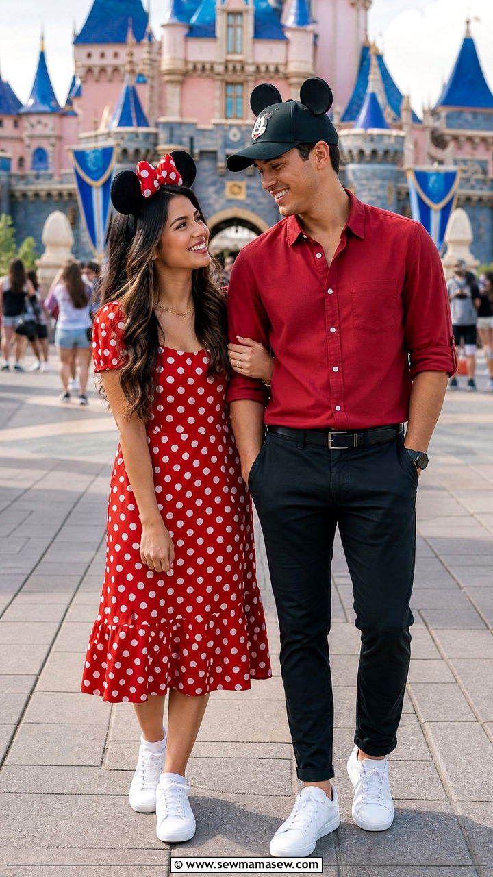 Mickey and Minnie Couple Disneybound Outfit - 30 Disney outfits matching