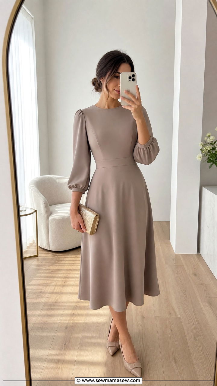 Midi Bridesmaid Dress With Sleeves Modest - 25 Modest outfit ideas for bridesmaid