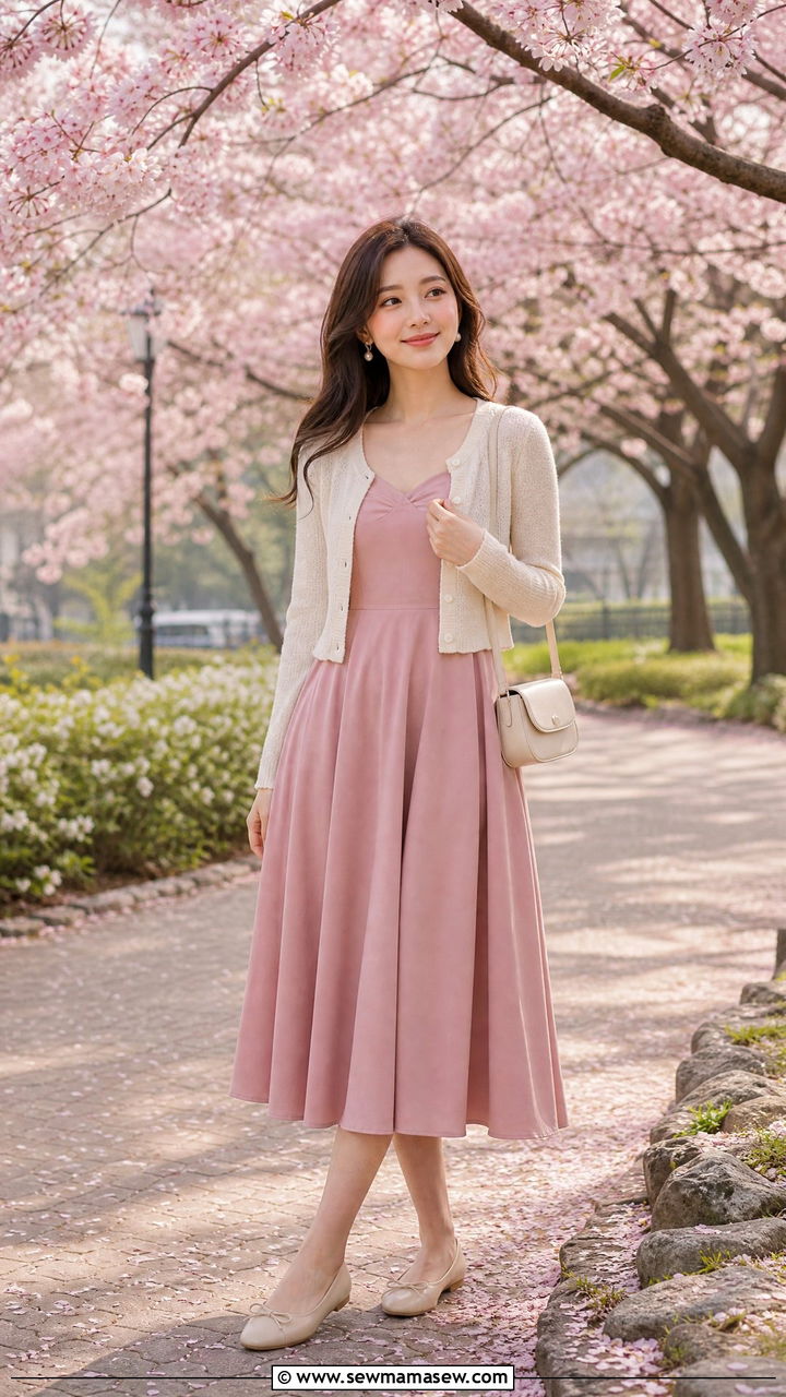 Midi Dress With Ballet Flats Outfit - 25 chic midi dress outfit ideas
