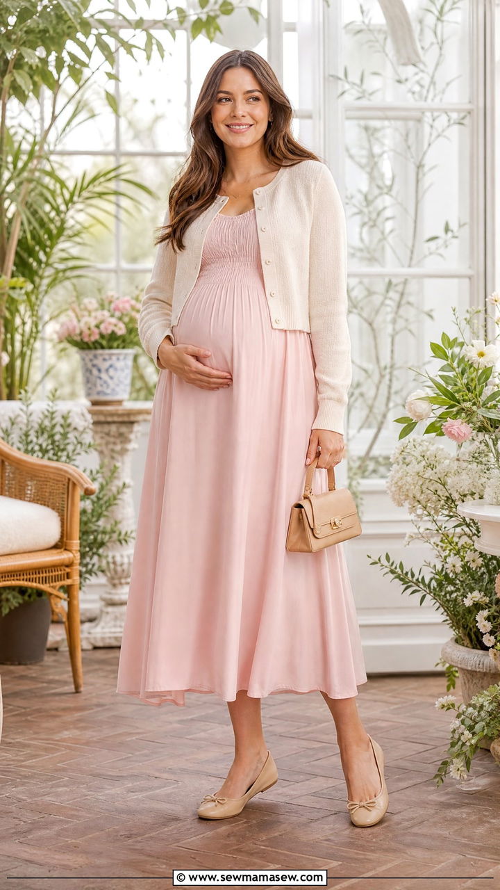 Midi Dress With Ballet Flats - 35 How to style a midi dress