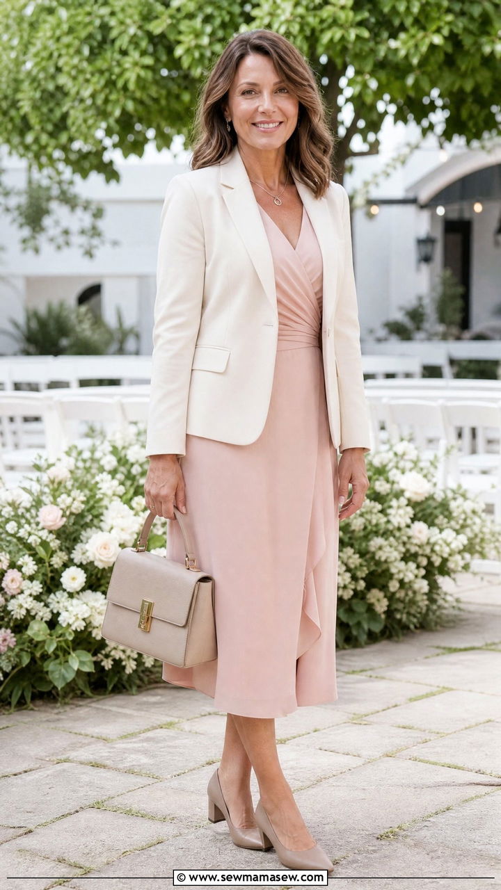 Midi Dress With Blazer For Graduation - 35 Graduation outfits for women over 40
