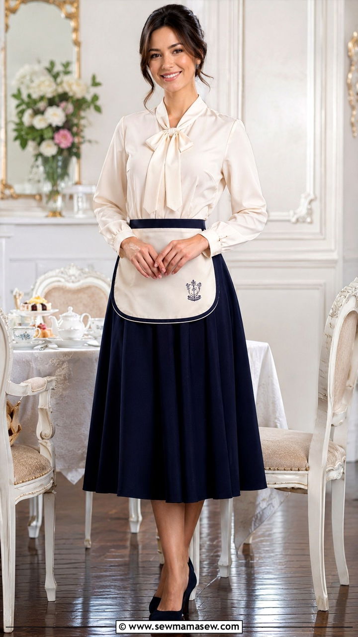 Midi Skirt And Blouse Waitress Uniform - 25 Waitress outfit ideas