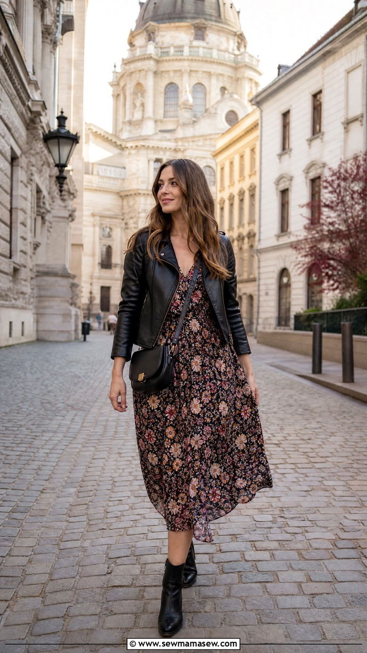 Midi dress with ankle boots Budapest outfit - 25 Budapest outfit ideas