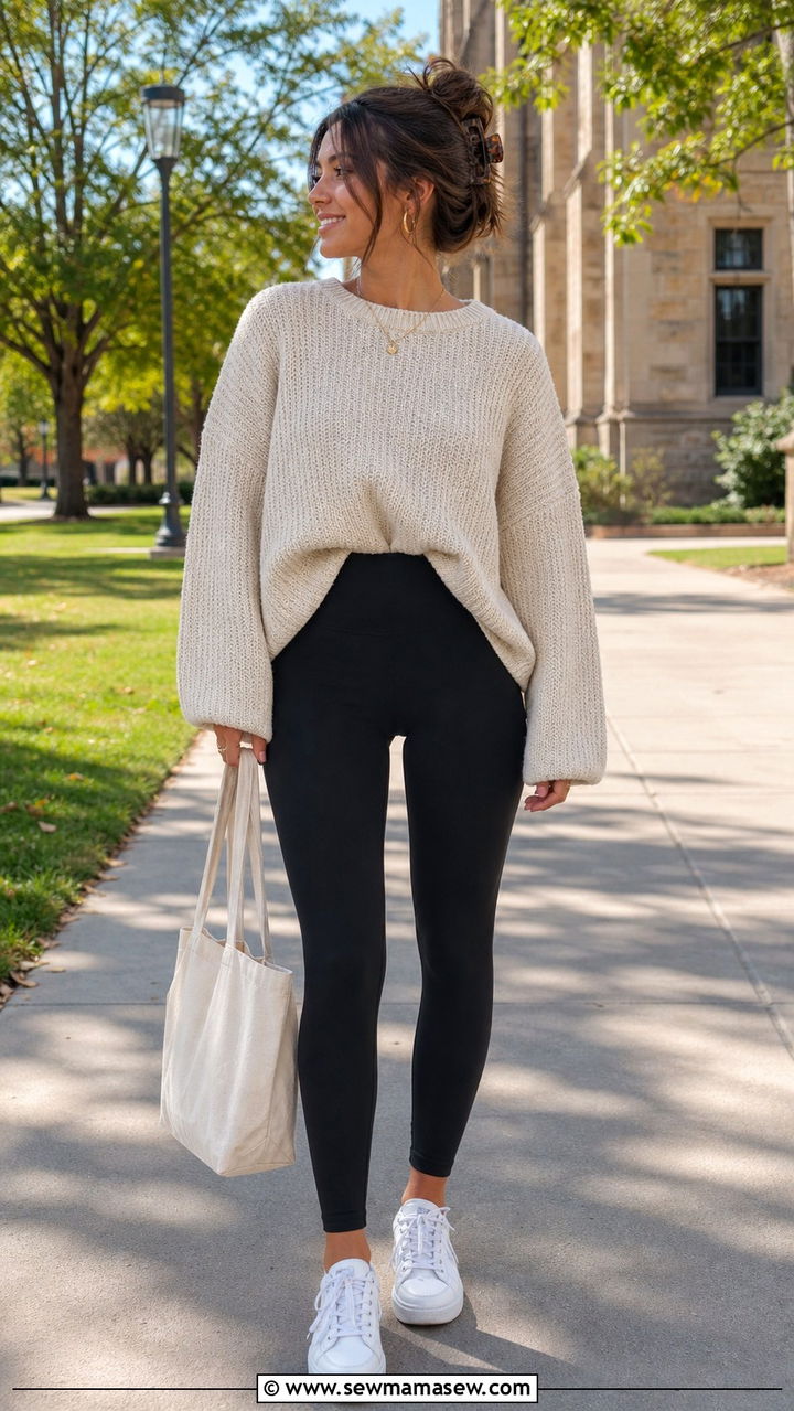Mini Skirt With Fleece Tights Outfit College - 40 College outfit ideas