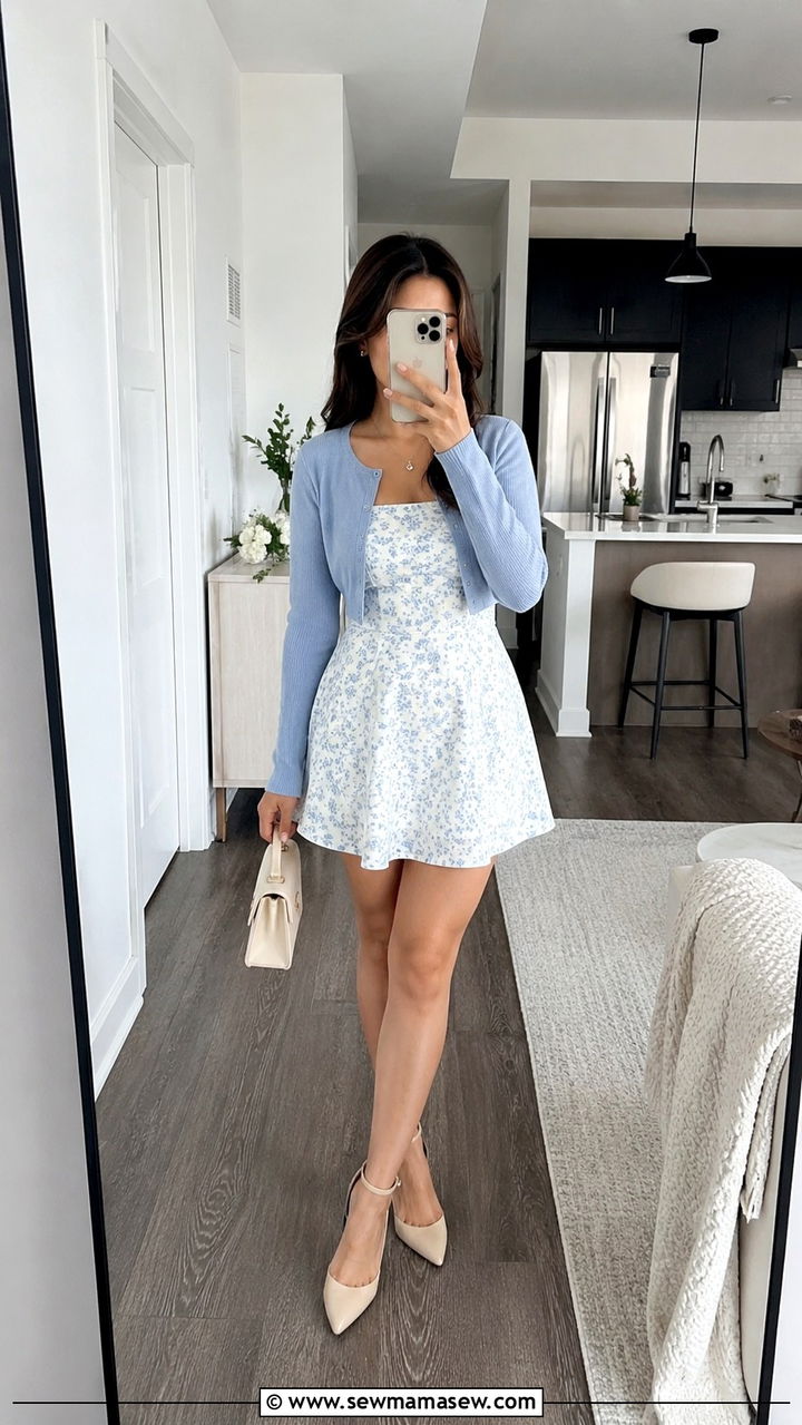 Mini dress with ankle strap heels outfit - 30 Petite outfit ideas tips