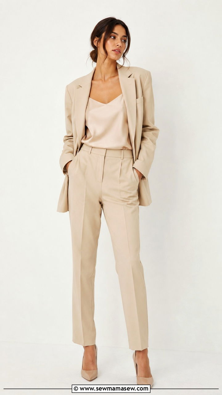Minimalist Beige Monochrome Outfit - 25 Photoshoot outfit ideas