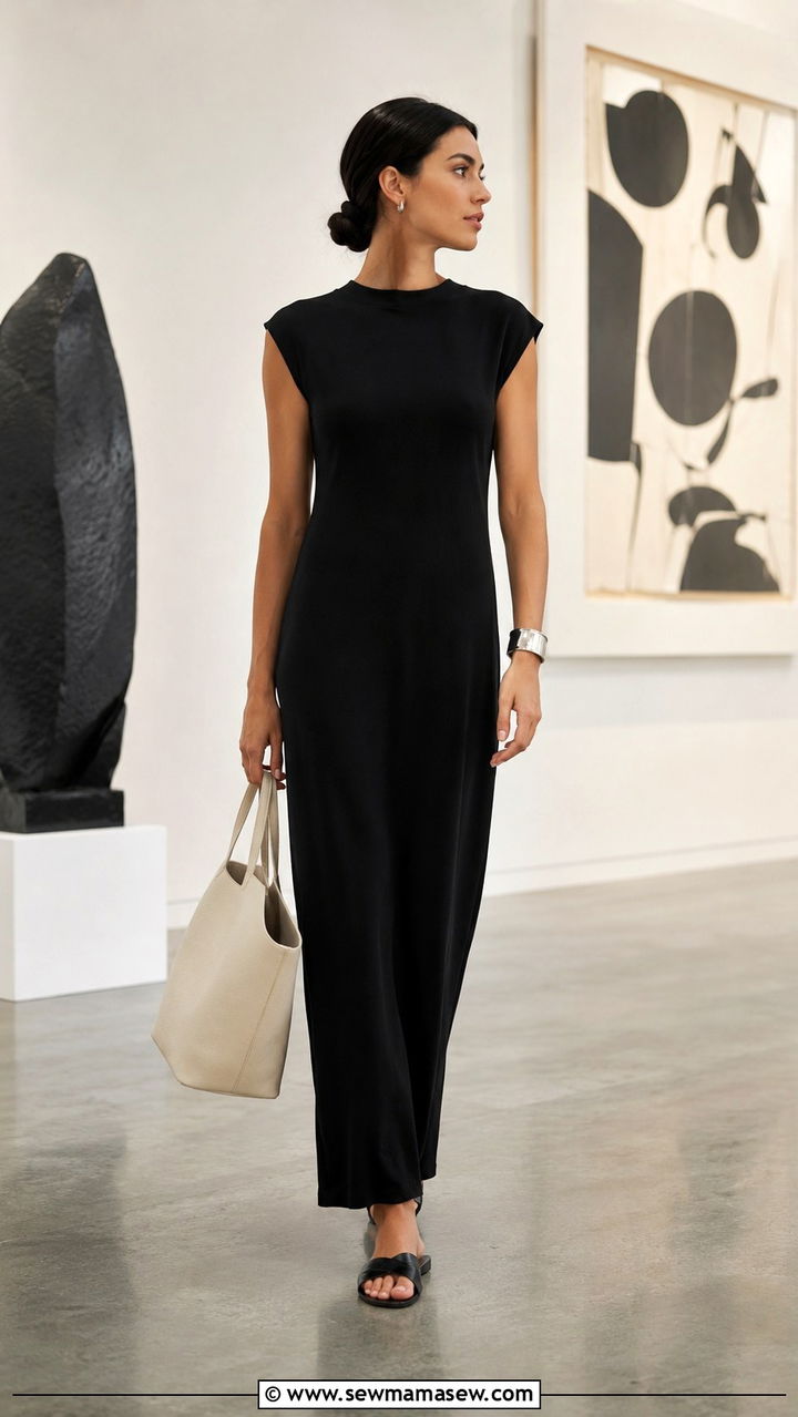 Minimalist Column Maxi Dress Outfit - 20 Maxi dress summer 2026 outfit ideas