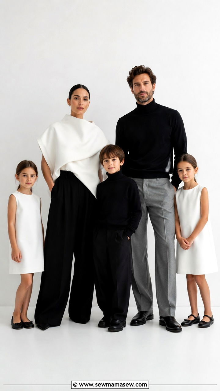 Minimalist Modern Family Portrait Outfits - 30 classy family photo outfits