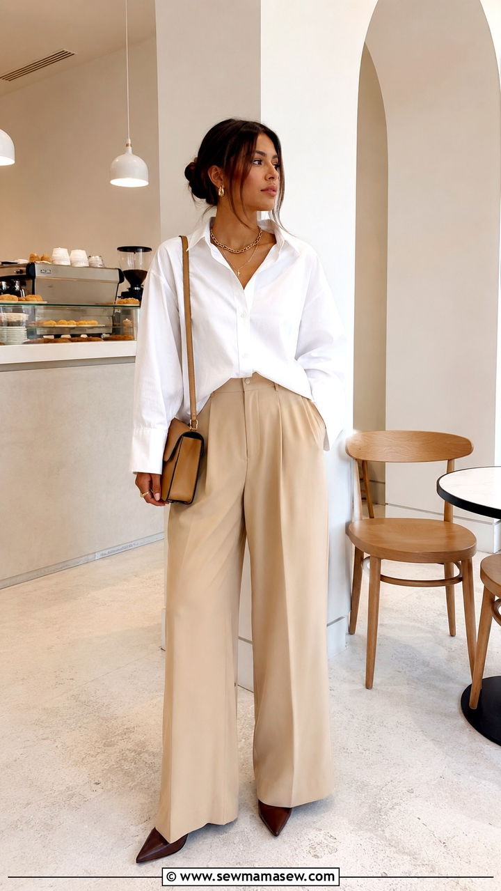 Minimalist Outfit with White Button Down Shirt 2026 - 30 Minimalist outfit ideas 2026