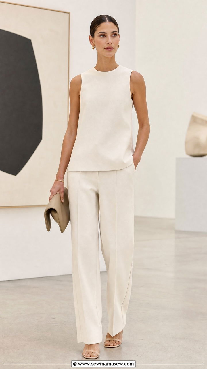 Minimalist Two Piece Matching Set - 30 matching set outfits aesthetic