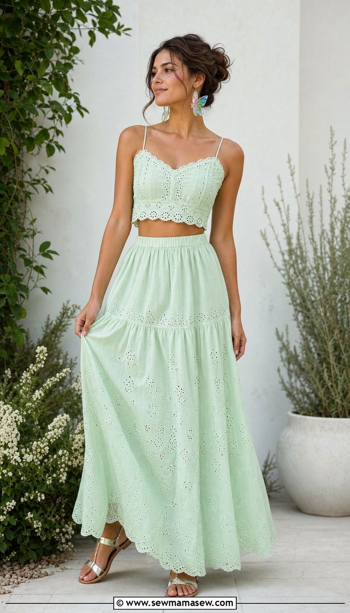 Mint Green Fairycore Two Piece Summer Set - 25 summer fairycore outfits