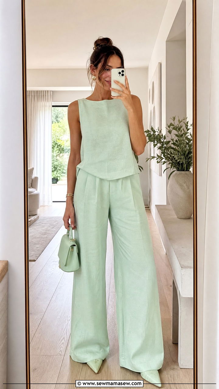 Mint Green Head to Toe Outfit - 25 Head to toe color outfit ideas