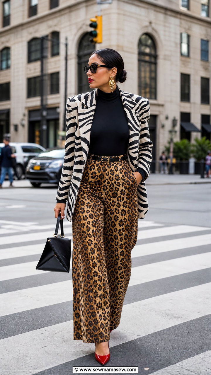 Mixed Animal Print Head to Toe Outfit - 35 maximalist outfits aesthetic