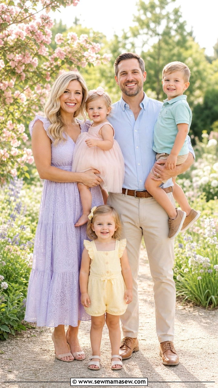 Mixed Pastels - 40 Spring family photo outfits