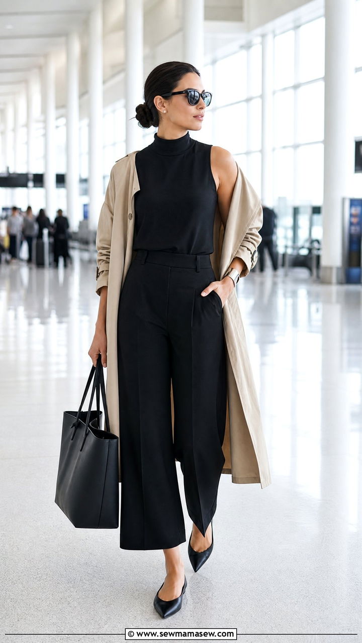 Mock Neck Matching Set Airport Outfit - 30 Matching set outfit ideas for airport