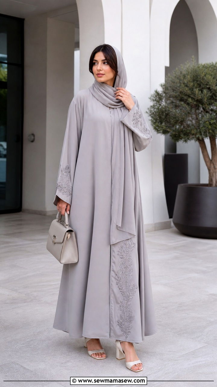 Modern Abaya with Block Heels - 40 What to wear in Dubai