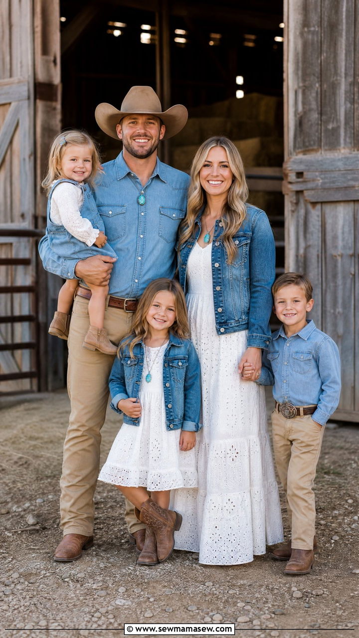 Modern Western Matching Family Outfits - 30 Matching summer family outfits